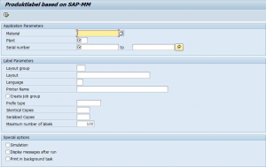 SAP Labelmanagement Produktlabel